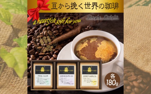 コーヒー豆 3種類 スペシャルティコーヒー 詰め合わせ