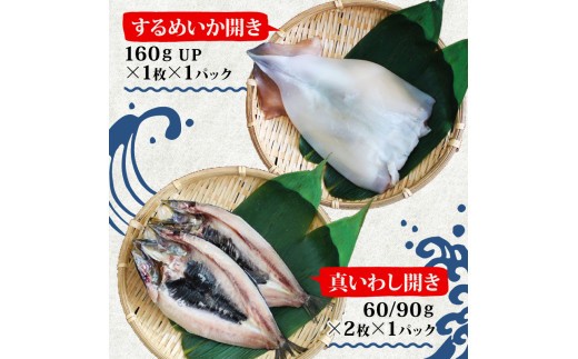 沼津のひもの 5種 12枚 まるっと満喫！「社長一押し！全部盛りセット」旬の美味しさを食卓に直送！ 真あじ 真ほっけ さば半身 するめいか 真いわし