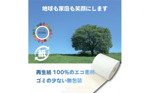 訳あり トイレットペーパー 30個入り シングル 3倍巻き 長尺 150m 無香料 香りなし エコ 包装 芯付き SDGs 再生紙 100％ 日用品 雑貨 消耗品 防災 備蓄 収納 シャワー    静