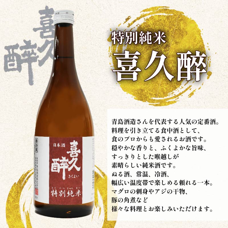 日本酒 特別純米 志太平野 二蔵 味わい セット 720ml 喜久醉 & 初亀 名酒 酒 お酒 地酒 静岡県 藤枝市
