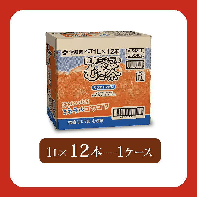 【定期便6か月】健康ミネラル むぎ茶 1L × 12本 6回 お届け お茶 ペットボトル 飲料 ペットボトル飲料 おちゃ 麦茶飲料 お茶飲料  ちゃ 飲み物 茶 アウトドア 日常 常備 備蓄 防災 防