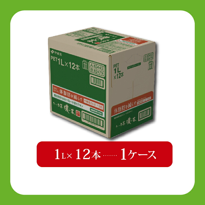 【定期便3か月】おーいお茶 濃い茶 1L × 12本3回 お届け 防災備蓄 茶 ペットボトル 飲料 緑茶 機能性表示食品 お茶 おちゃ ペットボトル飲料 ドリンク 飲み物 飲みもの 日用品 生活必需品