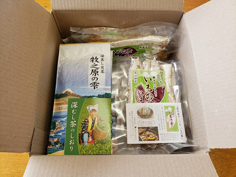 牧之原産 深蒸し茶 3袋 干し芋 11袋 詰合せ セット お茶 茶 深蒸し 煎茶 旬 日常 のし 熨斗 贈答 ギフト プレゼント 牧之原茶 静岡 牧之原お茶 静岡お茶 自然食品 牧之原