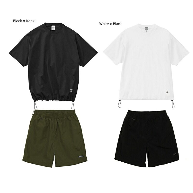 【選べるカラー】服 洋服 オシャレ 衣類 Revolla イケオジ・サマーライトセットアップ ・ホワイト×ブラック 選べる 3サイズ M L XL Tシャツ トップス ボトムス ショーツ