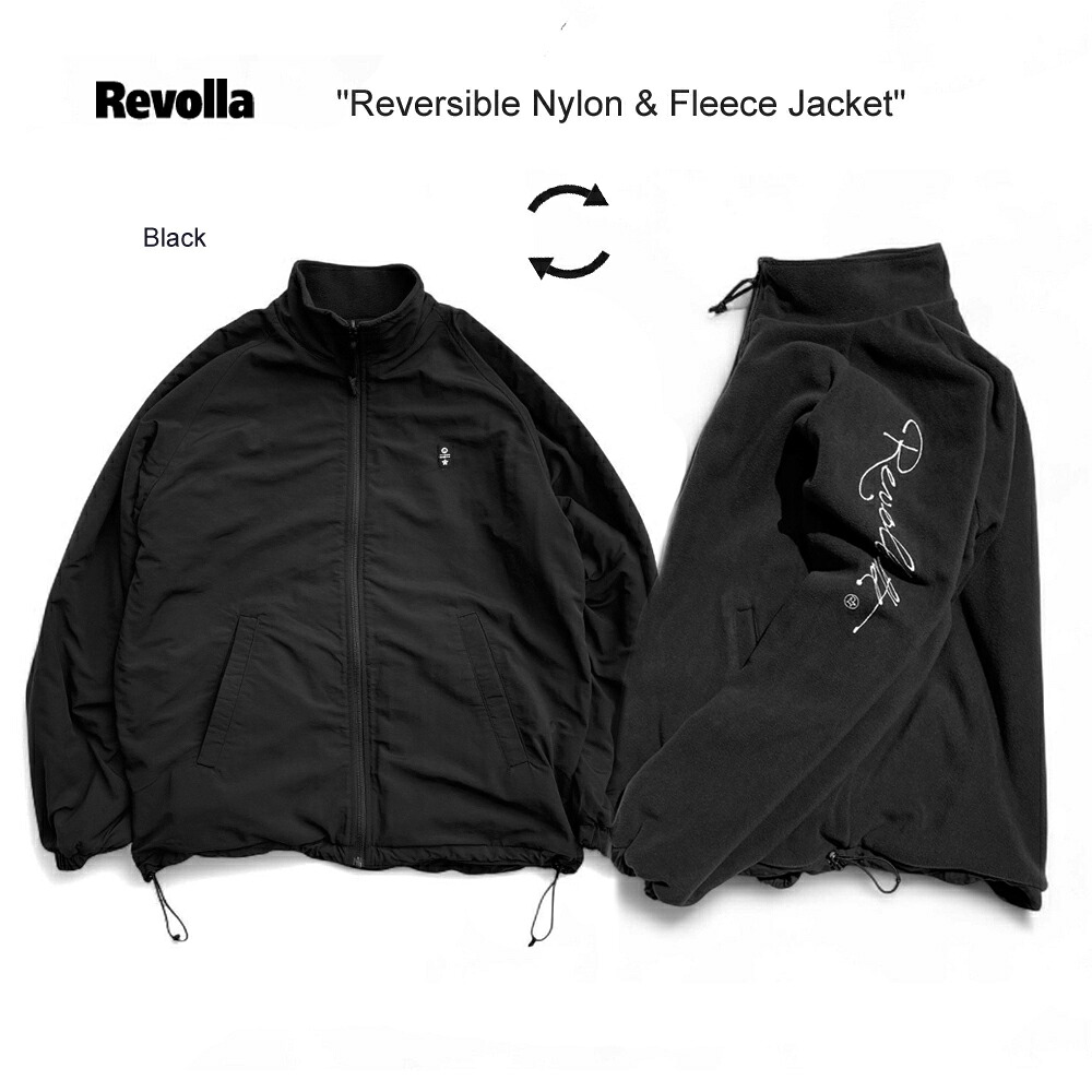 【選べるカラー】 ファッション 洋服 2WAY リバーシブル ナイロン×フリース スタンドジャケット ブラック オシャレ M L XL サイズ アウトドア レジャー 衣類 洋服 服 日常 イケメン