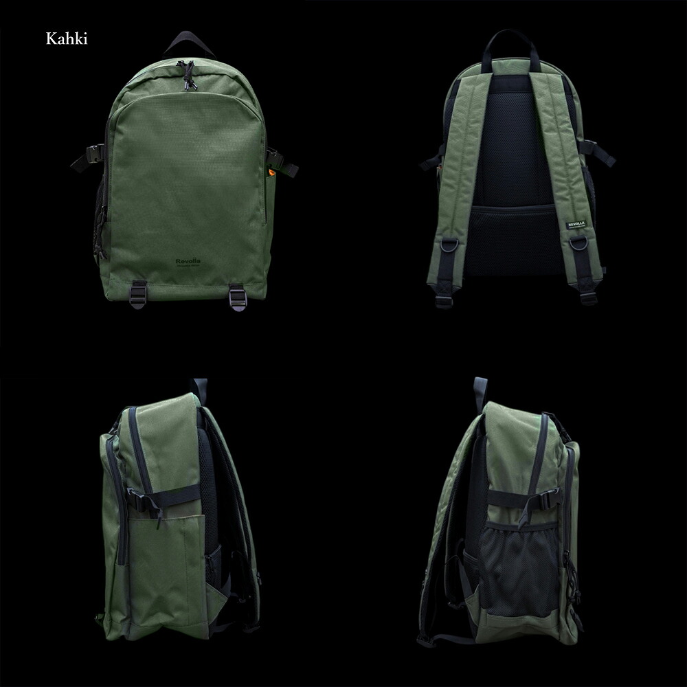 【ブラック】Revolla Secure Backpack 背面ポケット多収納リュック／ カーキ・ブラック ／ ファッション ファッション雑貨 安心 安全 防犯 小物 便利 軽量 大容量