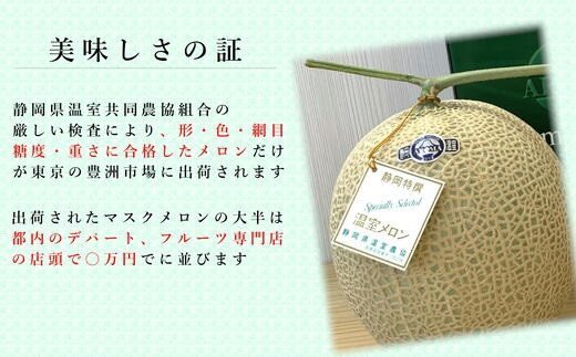 【通年発送可】静岡県産 アローマメロン 白級  2玉 化粧箱入 高級 甘い ジューシー ブランドメロン 極み 甘い 高級品 ブランド アローマ メロン 果物 めろん フルーツ デザート ふるーつ くだ