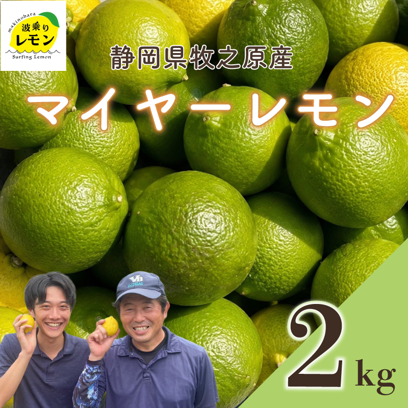 【国産 レモン】牧之原産 波乗りレモン マイヤーレモン 2kg 国産 Lemon 檸檬 柑橘類 柑橘 フルーツ 果物 酸っぱい 果肉 酸味  防腐剤不使用 自宅用 贈答品 レモンスカッシュ レモンパウ