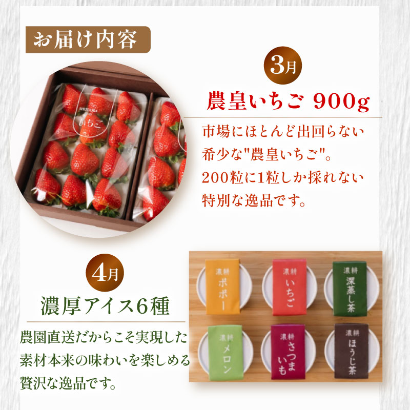 【定期便6回】 定期便 季節のおすすめ 農家のこだわり定期便 年6回 いちご お茶 新茶 メロン アールスメロン 農作物 贅沢 楽しめる 農家 定期便 旬 果物 特産品 季節 産地直送 新鮮 地元