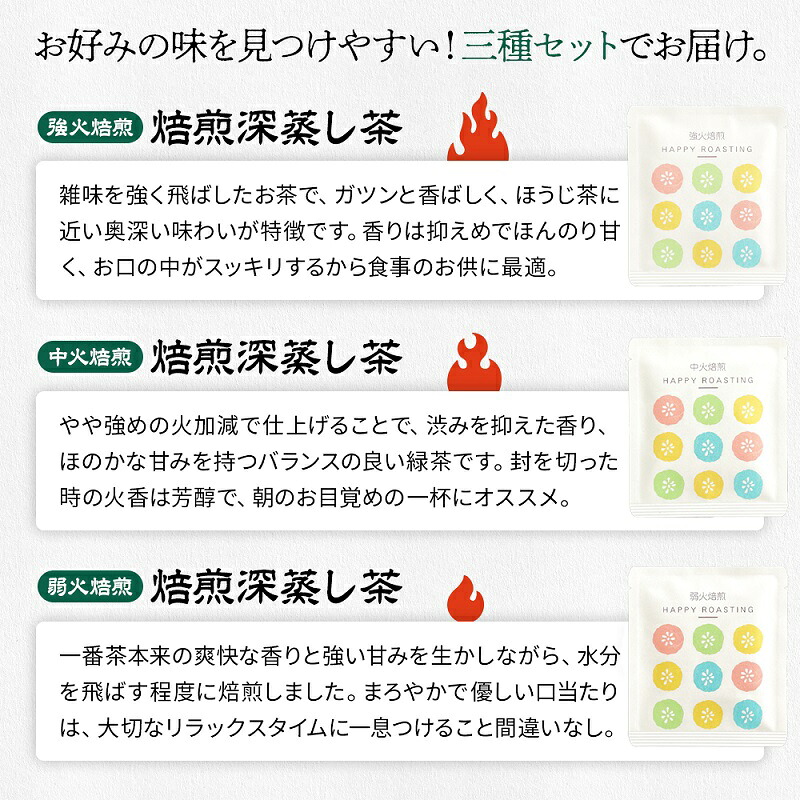 日本茶入門アソートセット摘み取り日くらべ＆焙煎くらべ 丸新柴本製茶