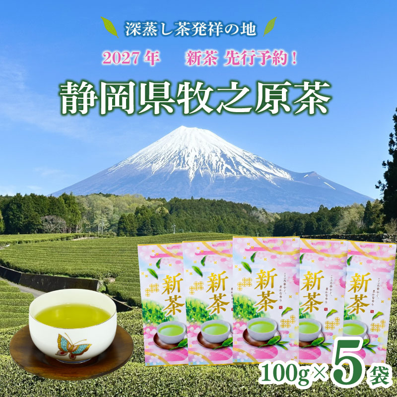 【先行予約 新茶 5本 】 2027年度産 新茶 100ｇ×5本 お茶 静岡  新茶 濃旨 緑茶  深蒸し茶 深蒸し 茶 水出し緑茶 水出し 静岡茶 日本茶 飲料 飲み物 ドリンク 深むし茶 煎茶 セ