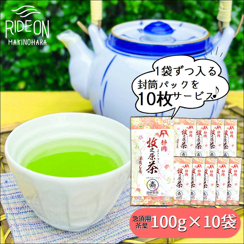 深蒸し 茶 100ｇ×10本 セット 緑茶 産地直送 摘みたて 深蒸し茶 日常 日用品 水出し お湯だし 氷だし 美味しい お茶 特産品 高柳製茶 静岡県 牧之原市