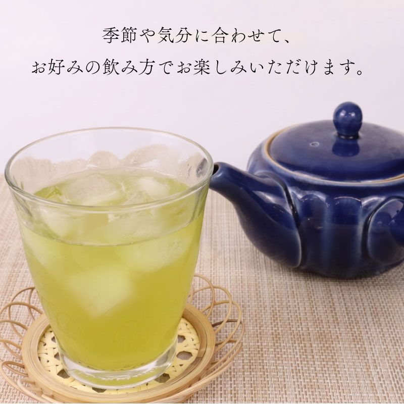茶葉で簡単おいしい水出し茶を！フィルターインボトルと一煎茶のセット