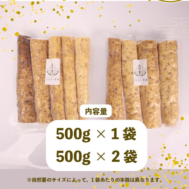 【 2026年度予約受付 】500g 自然薯 真空パック 使い切り パック 便利 じねんじょ 山芋 ヤマイモ 山いも とろろ とろろ汁 とろろご飯 ご飯のお供 美味しい おいしい 自宅用 家庭用 やまあい農園