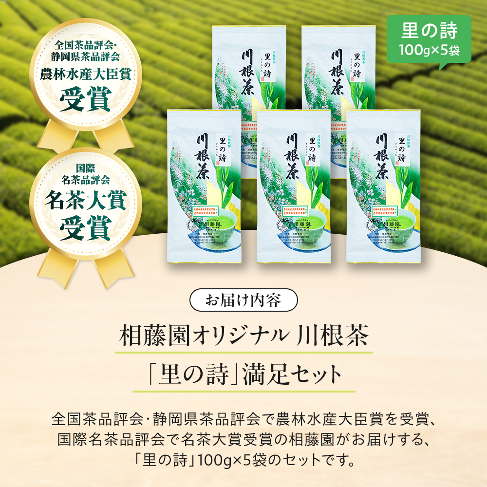 お茶 茶葉 静岡 煎茶 /相藤園オリジナル 川根茶「里の詩」満足セット