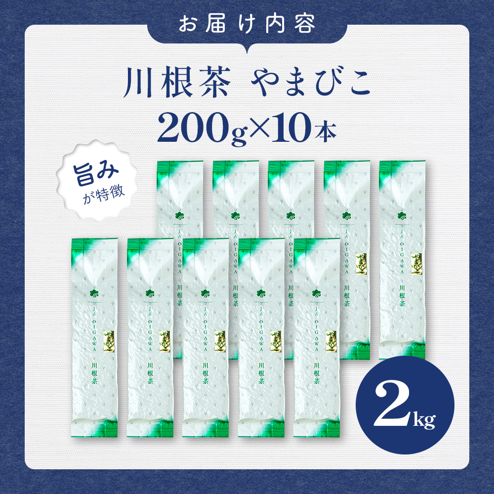川根茶 どっさり ご家庭用飲み茶2kg セット やまびこ 200ｇ袋×10本