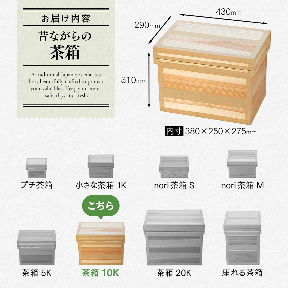 昔ながらの茶箱 10K