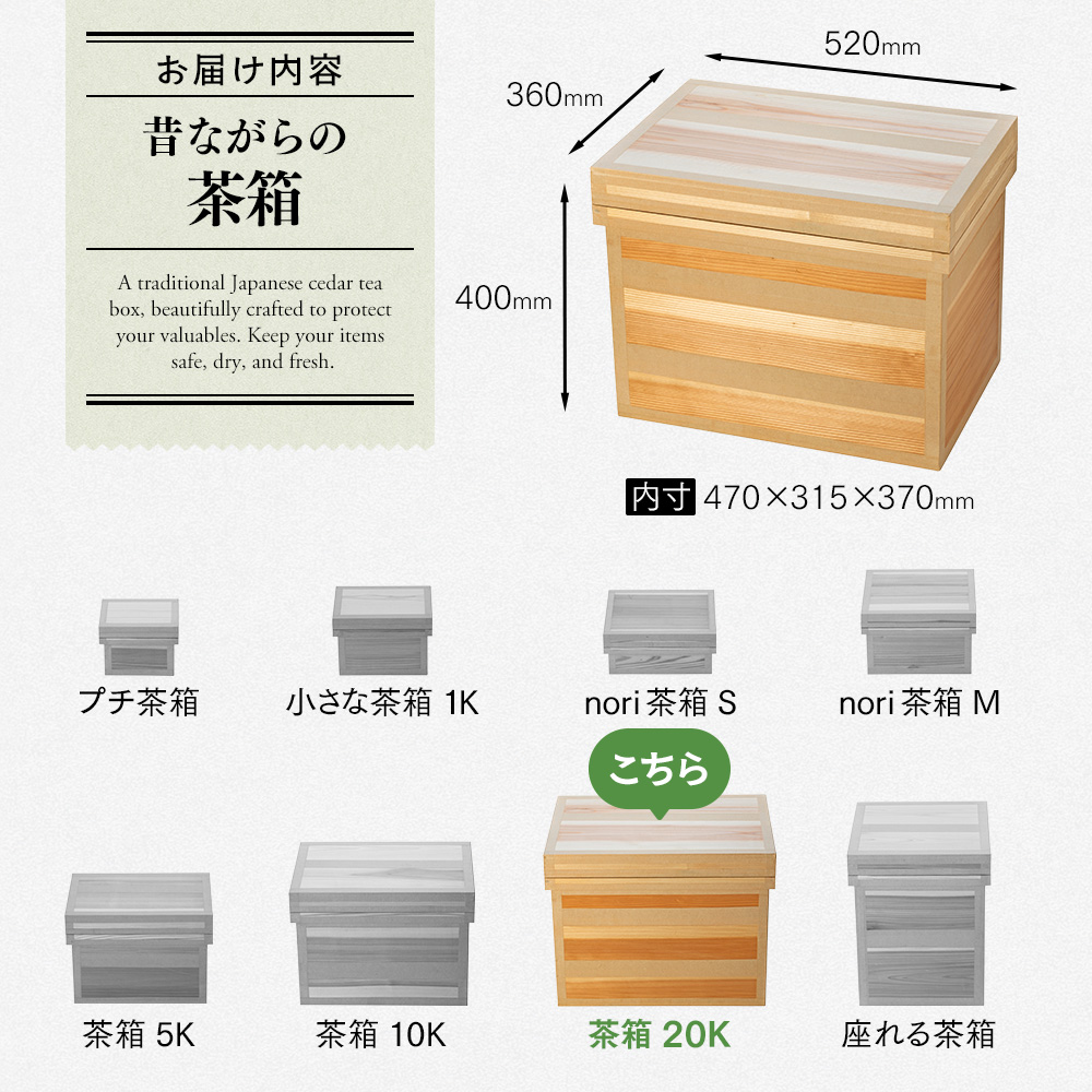 昔ながらの茶箱 20K