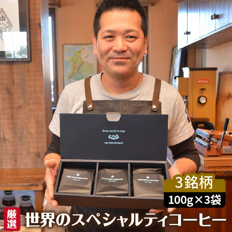 厳選！世界のスペシャルティコーヒー（ローストマスターのおすすめ）100g×3種