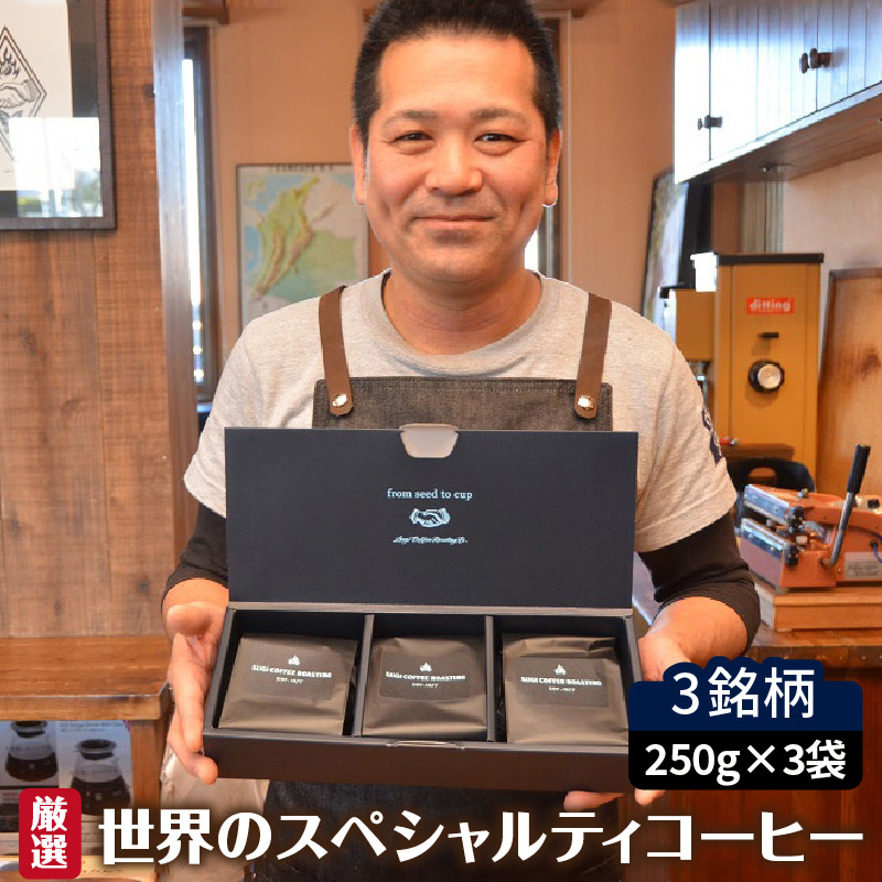 厳選！世界のスペシャルティコーヒー（ローストマスターのおすすめ）250g×3種