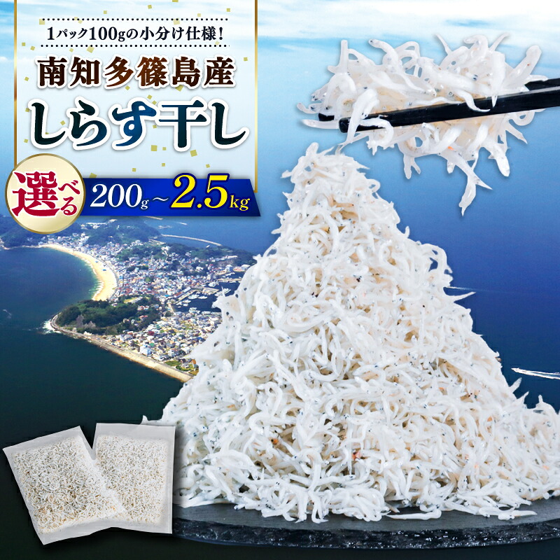 しらす干し 約200g~約2.5㎏ 南知多篠島産 大一商店 冷凍 小分けパック