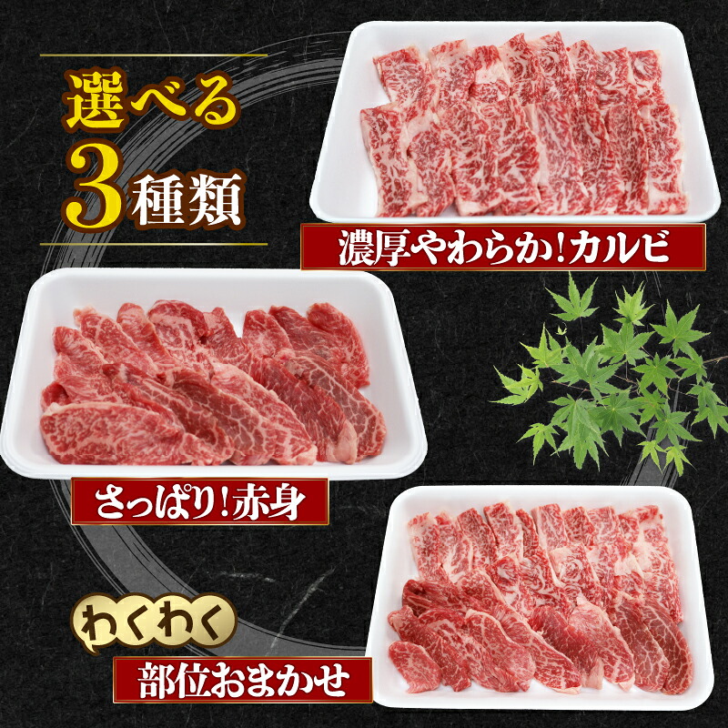 種類と容量選べる 焼肉用 知多牛 カルビ 赤身 焼肉セット カルビ 250g~1.8kg 知多牛響 国産 牛肉