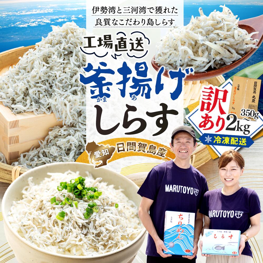 訳あり 釜揚げ しらす 350g~2㎏ 減塩 日間賀島 冷凍 丸豊