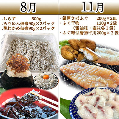 <発送月固定定期便>しらすと天然貝の定期便 全4回 愛知県 南知多町 人気 おすすめ