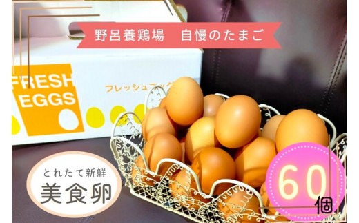 1521 こだわり 自慢のたまご 美食卵 60個 伊勢産 野呂養鶏場 ふるさと納税 玉子 国産 新鮮 濃厚 たまご 卵 生卵 とれたて 卵かけごはん TKG お取り寄せ グルメ 伊勢志摩 三重県 伊勢