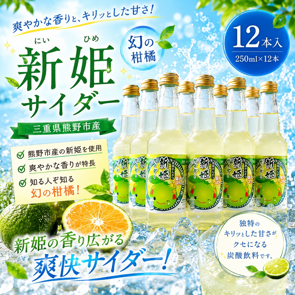 新姫 サイダー 250ml