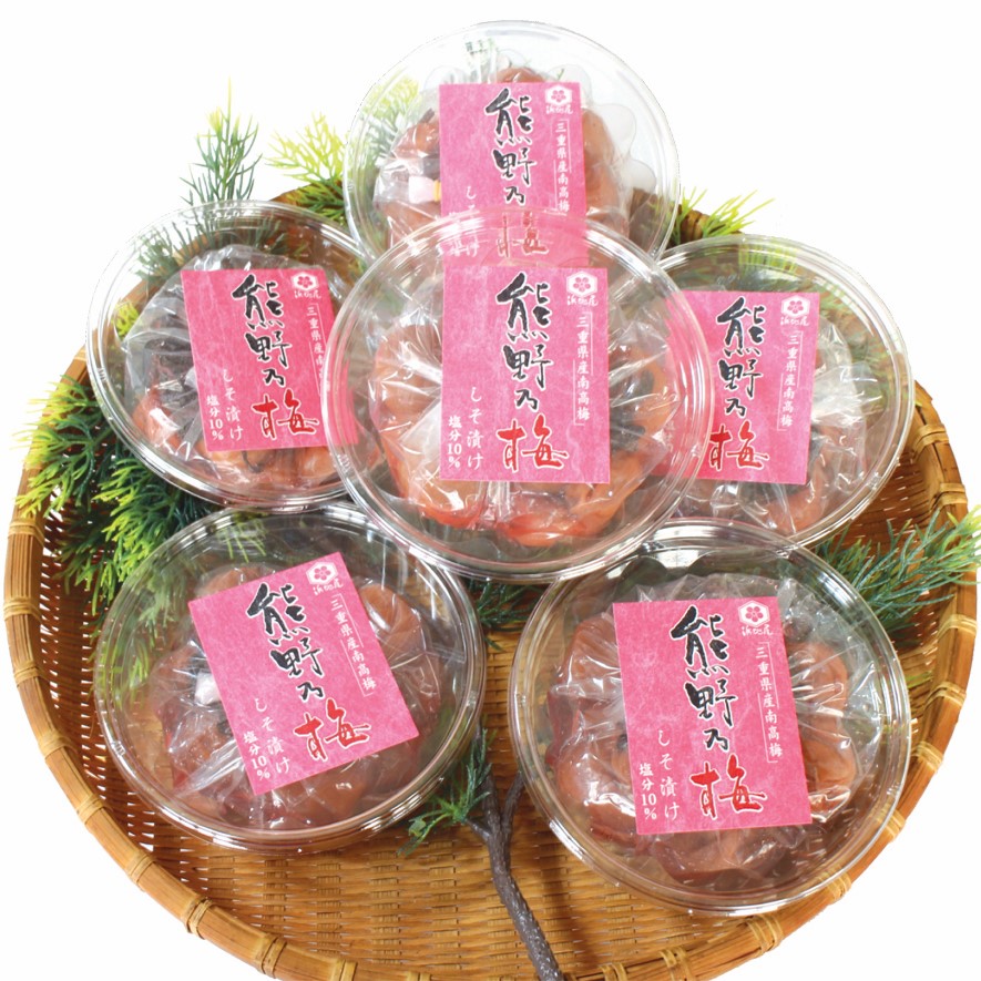 梅干し 熊野乃梅 しそ漬け 小分け 6パックセット 150g×6