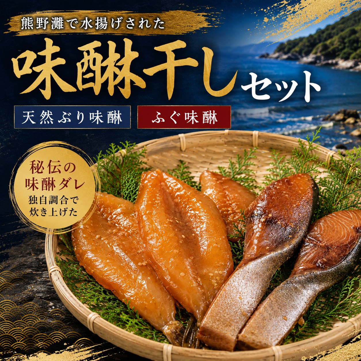 熊野灘 味醂干しセット 天然ぶり味醂 ふぐ味醂