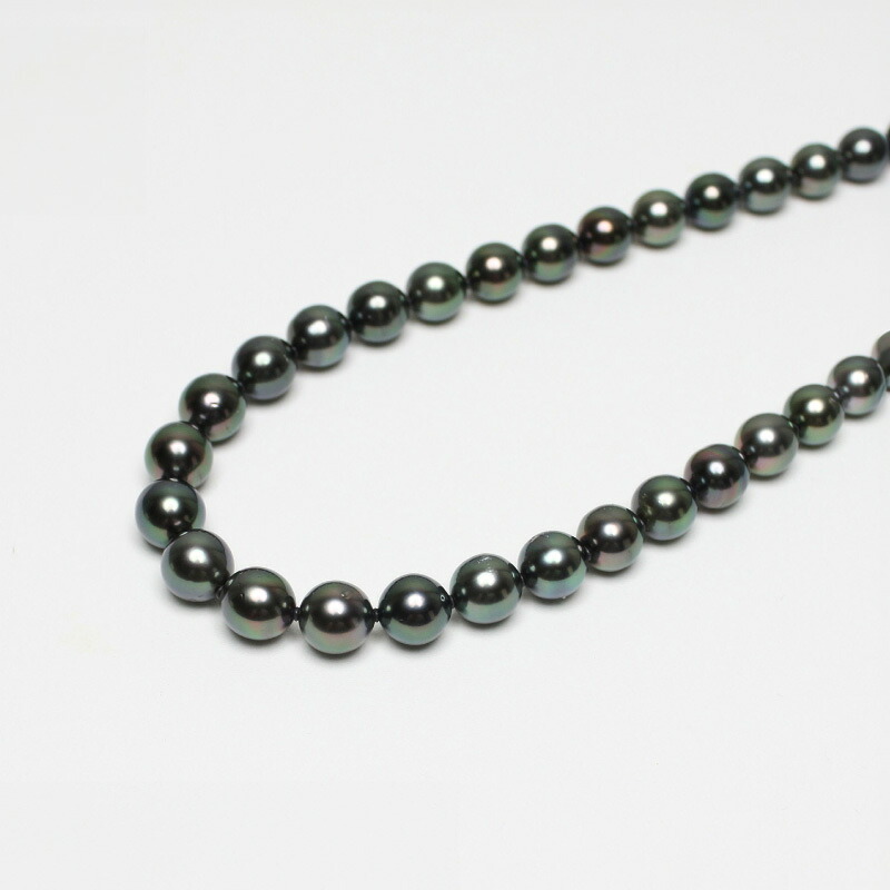 真珠 ネックレス 10~8mm SV シルバー 大粒 黒蝶真珠 ブラックパール アクセサリー ファッション ジュエリー パール 高級 プレゼント 贈り物 贈答品 お祝い 誕生日 記念日 冠婚葬祭