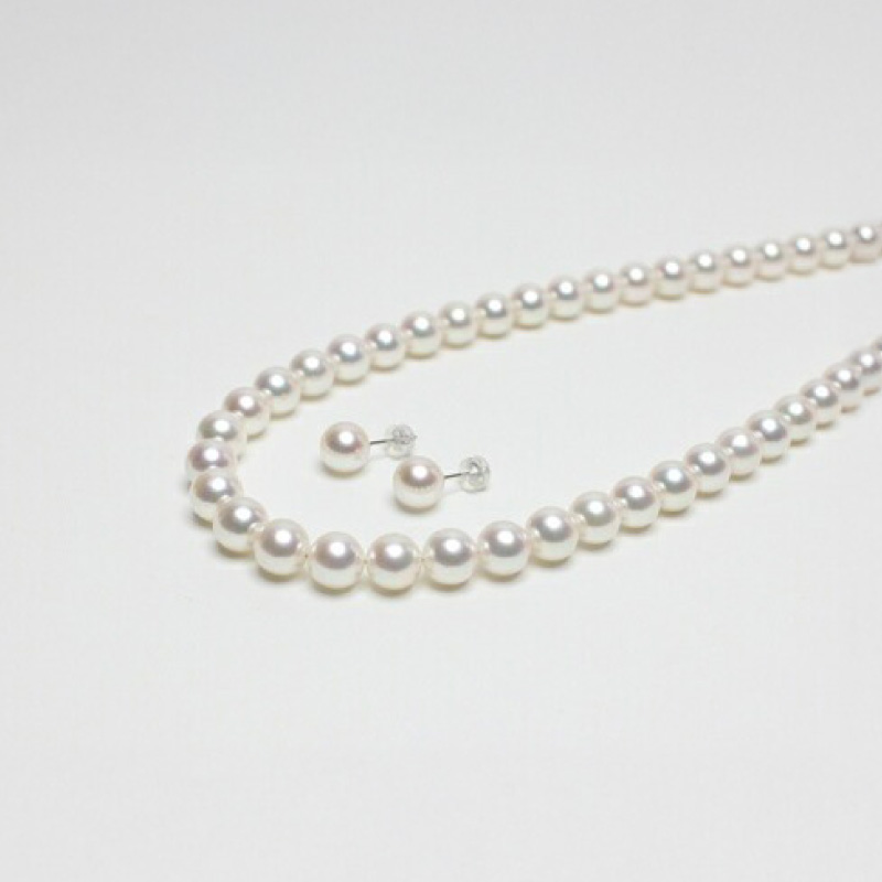 真珠 ネックレス ピアス セット 8.5-9.0mm pt900 大粒 アコヤ真珠 アクセサリー ファッション ジュエリー akoya パール 高級 プレゼント 贈り物 贈答品 お祝い 誕生日 記念日