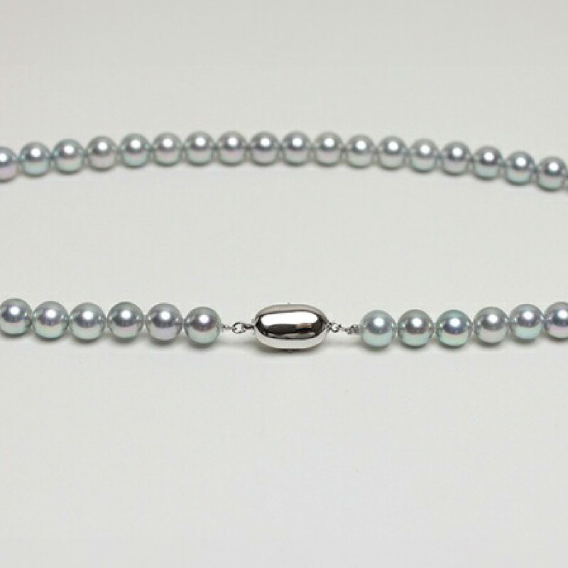 真珠 ネックレス 7.5-8.0mm グレーブルー アコヤ真珠 アクセサリー ファッション ジュエリー akoya パール フォーマル カジュアル プレゼント ギフト 贈り物 贈答品 お祝い 誕生日