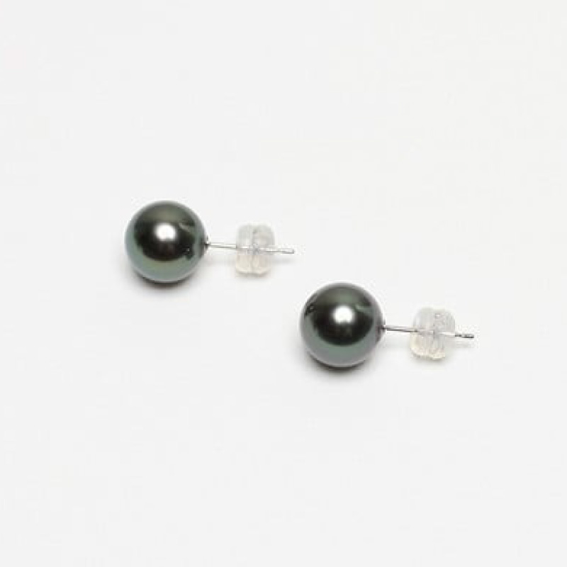 真珠 ピアス 9.0~10.0mm プラチナ 大粒 黒蝶真珠 伊勢 志摩 アクセサリー ファッション ジュエリー パール 高級 プレゼント 贈り物 贈答品 お祝い 誕生日 記念日 冠婚葬祭 慶事 結婚