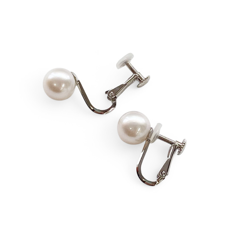 真珠 イヤリング 7.5mm SV シルバー アコヤ真珠 アクセサリー ファッション akoya パール フォーマル カジュアル プレゼント ギフト 贈り物 贈答品 お祝い 誕生日 記念日 冠婚葬祭