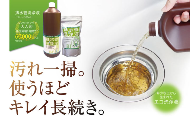 排水管洗浄液 選べる ボトル1.8L×2本 6本 パック 500ml×12袋 20袋 セット 雑貨 日用品 掃除用品 掃除 排水管 手入れ 普段使い 大掃除 セット 強力 洗浄 パイプクリーナー 排水管 詰まり 除去 悪臭 対策 ぬめり