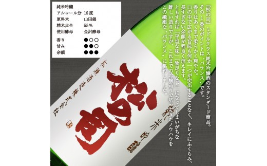 日本酒 松の司 純米吟醸 720ml 1800ml 金賞 受賞酒造 【 お酒 日本酒 酒 松瀬酒造 人気日本酒 おすすめ日本酒 定番 御贈答 銘酒 贈答品 滋賀県 竜王町 ふるさと納税 】