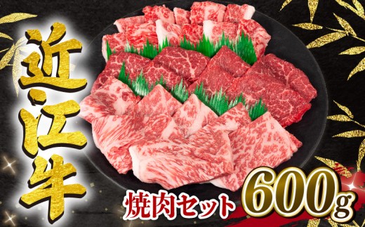 近江牛 焼肉セット 600g 冷凍 黒毛和牛 ブランド牛 牛肉 和牛 日本 三大和牛 惣菜 おかず 贈り物 霜降り 焼き肉 ギフト 国産 滋賀県 竜王町 岡喜 神戸牛 松阪牛 に並ぶ 日本三大和牛