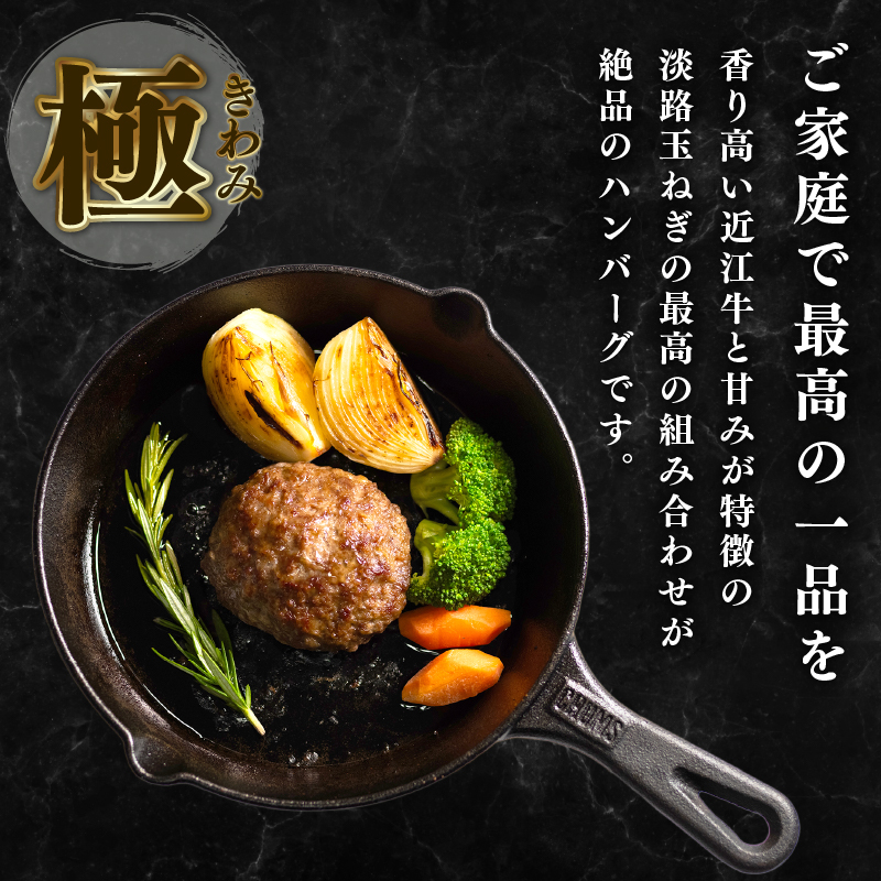 近江牛 100％ ハンバーグ 淡路島の玉ねぎ 使用 150g × 5個 10個 15個 黒毛和牛 ブランド 肉 三大和牛 贈り物 ギフト 滋賀県 竜王町 古株牧場 神戸牛 松阪牛 に並ぶ 日本三大和牛 ふるさと納税