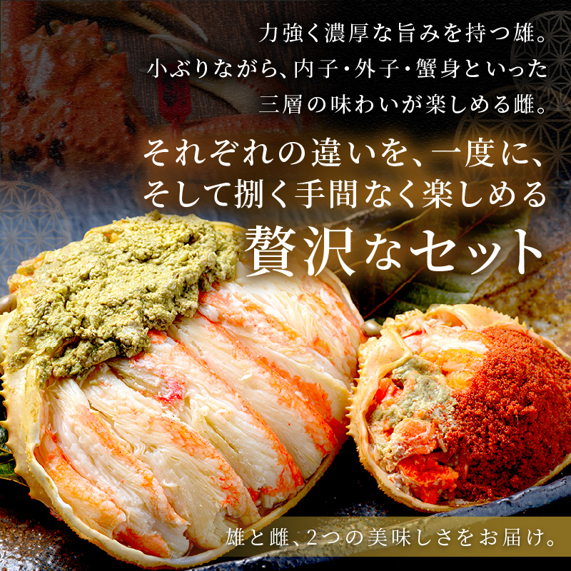 年末発送【蟹の匠 魚政】プレミアムズワイガニ雌雄の甲羅盛り 夫婦宝船（めおとたからぶね） 小小セット～ 甲羅盛 セイコガ二 セコ蟹 コッペガニ 香箱ガニ ふるさと納税 カニ ズワイガニ　UO01262