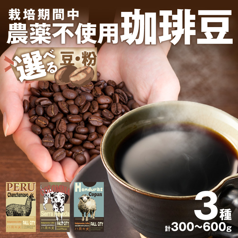 【栽培期間中 農薬不使用】 自家焙煎 コーヒー豆 お試しセットペルー ホンジュラス コロンビア 3種セット100g・200g×各3種 500g(250g×2) ふるさと納税 コーヒー豆 HA00016