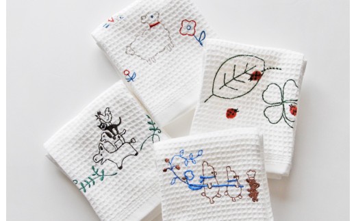 【スピード発送】シンジカトウ「ふきぴか キッチンタオル(刺繍)」セット【泉州タオル 国産 吸水 普段使い 無地 シンプル 日用品 家族 ファミリー】