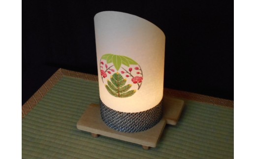 木工品 竹工品 着物生地で作ったおしゃれな行灯