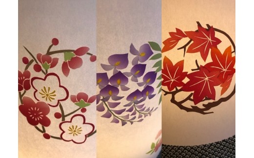 着物生地で作ったおしゃれな行灯 お花のドット【あんどん 工芸品 和風 置物 壁飾り インテリア】