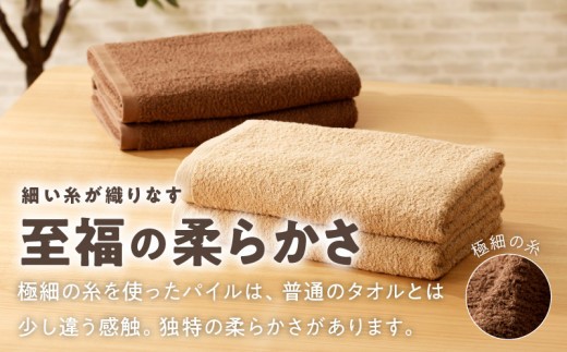 【TVで紹介！】ナチュレル 贅沢バスタオル 4枚（ブラウン系）【泉州タオル 国産 吸水 普段使い 無地 シンプル 日用品 家族 ファミリー】 G4592