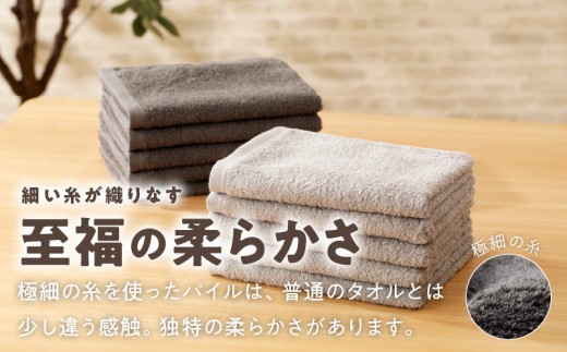【TVで紹介！】ナチュレル 贅沢フェイスタオル 10枚（グレー系）【泉州タオル 国産 吸水 普段使い 無地 シンプル 日用品 家族 ファミリー】