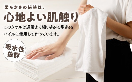 【TVで紹介!】ナチュレル 贅沢フェイスタオル 10枚(ホワイト系)【泉州タオル 国産 吸水 普段使い 無地 シンプル 日用品 家族 ファミリー】