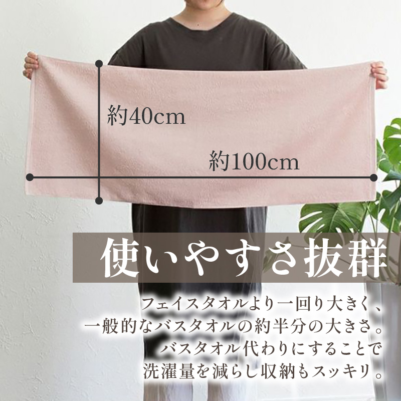ファミーユ ミニバスタオル 6枚（ホワイト／グレー）【フェイスタオル 以上 バスタオル 未満 泉州タオル 吸水 普段使い シンプル 日用品 たおる】 G3979